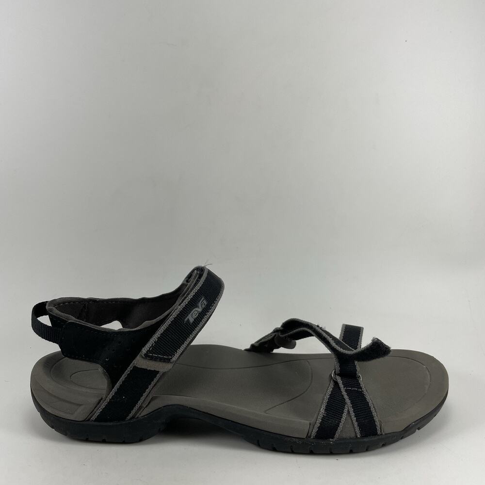 Teva Verra Hiking Sandals Womens Size 9.5 Black Gray Strappy Sport Water 1006263